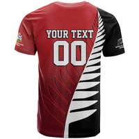 Custom British Lions New Zealand T Shirt Half Black Fern LT9 - Polynesian Pride
