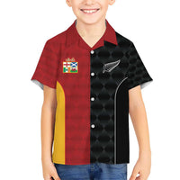 Custom British Lions New Zealand Kid Hawaiian Shirt Sporty Style LT9 Kid Black - Polynesian Pride