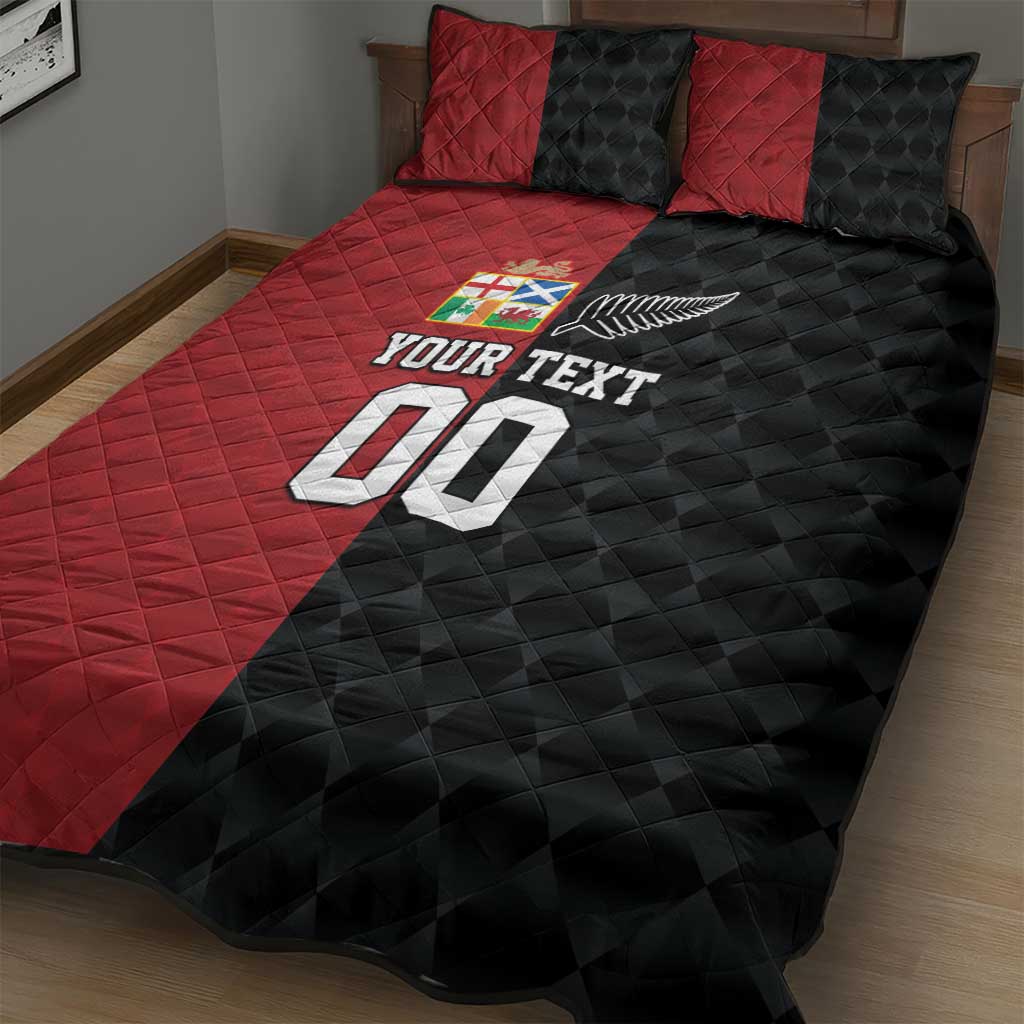 Custom British Lions New Zealand Quilt Bed Set Sporty Style LT9 - Polynesian Pride