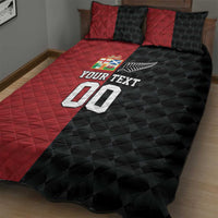 Custom British Lions New Zealand Quilt Bed Set Sporty Style LT9 - Polynesian Pride