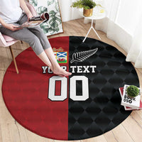 Custom British Lions New Zealand Round Carpet Sporty Style LT9 - Polynesian Pride