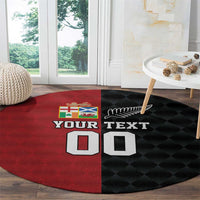 Custom British Lions New Zealand Round Carpet Sporty Style LT9 - Polynesian Pride
