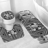 Fiji Custom Rugby National Heritage Bathroom Set Black Traditional Masi Inspired LT9 Mat Set Only (3 pcs) One Size Black - Polynesian Pride