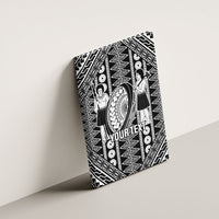 Fiji Custom Rugby National Heritage Canvas Wall Art Black Traditional Masi Inspired LT9 - Polynesian Pride