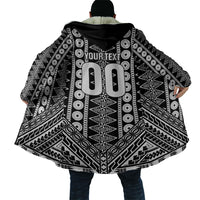 Fiji Custom Rugby National Heritage Cloak Black Traditional Masi Inspired LT9 - Polynesian Pride