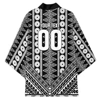Fiji Custom Rugby National Heritage Kimono Black Traditional Masi Inspired LT9 - Polynesian Pride
