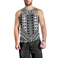 Fiji Custom Rugby National Heritage Men Tank Top Black Traditional Masi Inspired LT9 - Polynesian Pride