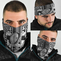 Fiji Custom Rugby National Heritage Neck Gaiter Black Traditional Masi Inspired LT9 - Polynesian Pride