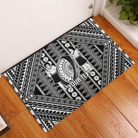 Fiji Custom Rugby National Heritage Rubber Doormat Black Traditional Masi Inspired LT9 - Polynesian Pride