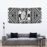 Fiji Custom Rugby National Heritage Tapestry Black Traditional Masi Inspired LT9 - Polynesian Pride