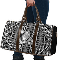 Fiji Custom Rugby National Heritage Travel Bag Black Traditional Masi Inspired LT9 - Polynesian Pride