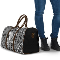 Fiji Custom Rugby National Heritage Travel Bag Black Traditional Masi Inspired LT9 - Polynesian Pride
