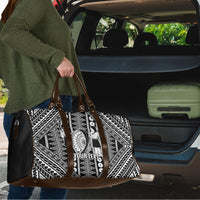 Fiji Custom Rugby National Heritage Travel Bag Black Traditional Masi Inspired LT9 - Polynesian Pride