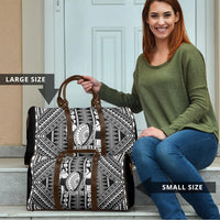 Fiji Custom Rugby National Heritage Travel Bag Black Traditional Masi Inspired LT9 - Polynesian Pride