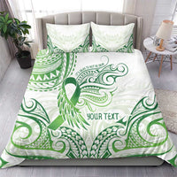 Its Okay Green Ribbon Personalised Bedding Set Polynesian Depression Awareness LT9 - Polynesian Pride