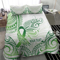 Its Okay Green Ribbon Personalised Bedding Set Polynesian Depression Awareness LT9 - Polynesian Pride