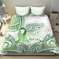 Its Okay Green Ribbon Personalised Bedding Set Polynesian Depression Awareness LT9 - Polynesian Pride