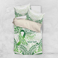 Its Okay Green Ribbon Personalised Bedding Set Polynesian Depression Awareness LT9 US Twin 172cm x 218cm Green - Polynesian Pride
