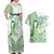 Its Okay Green Ribbon Personalised Couples Matching Off Shoulder Maxi Dress and Hawaiian Shirt Polynesian Depression Awareness