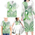 Its Okay Green Ribbon Personalised Family Matching Long Sleeve Bodycon Dress and Hawaiian Shirt Polynesian Depression Awareness