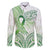 Its Okay Green Ribbon Personalised Family Matching Long Sleeve Bodycon Dress and Hawaiian Shirt Polynesian Depression Awareness