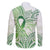 Its Okay Green Ribbon Personalised Family Matching Long Sleeve Bodycon Dress and Hawaiian Shirt Polynesian Depression Awareness