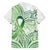 Its Okay Green Ribbon Personalised Family Matching Off The Shoulder Long Sleeve Dress and Hawaiian Shirt Polynesian Depression Awareness