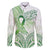 Its Okay Green Ribbon Personalised Family Matching Off The Shoulder Long Sleeve Dress and Hawaiian Shirt Polynesian Depression Awareness