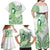 Its Okay Green Ribbon Personalised Family Matching Off Shoulder Maxi Dress and Hawaiian Shirt Polynesian Depression Awareness