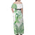 Its Okay Green Ribbon Personalised Family Matching Off Shoulder Maxi Dress and Hawaiian Shirt Polynesian Depression Awareness