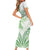 Its Okay Green Ribbon Personalised Family Matching Short Sleeve Bodycon Dress and Hawaiian Shirt Polynesian Depression Awareness