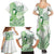 Its Okay Green Ribbon Personalised Family Matching Summer Maxi Dress and Hawaiian Shirt Polynesian Depression Awareness