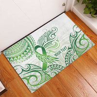 Its Okay Green Ribbon Personalised Rubber Doormat Polynesian Depression Awareness LT9 - Polynesian Pride