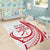 Know Your Status Red Ribbon Personalised Area Rug Polynesian AIDS Awareness