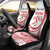 Know Your Status Red Ribbon Personalised Car Seat Cover Polynesian AIDS Awareness