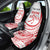 Know Your Status Red Ribbon Personalised Car Seat Cover Polynesian AIDS Awareness