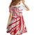 Know Your Status Red Ribbon Personalised Family Matching Off Shoulder Short Dress and Hawaiian Shirt Polynesian AIDS Awareness