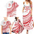 Know Your Status Red Ribbon Personalised Family Matching Summer Maxi Dress and Hawaiian Shirt Polynesian AIDS Awareness