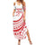 Know Your Status Red Ribbon Personalised Family Matching Summer Maxi Dress and Hawaiian Shirt Polynesian AIDS Awareness