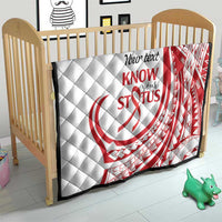 Know Your Status Red Ribbon Personalised Quilt Polynesian AIDS Awareness LT9 - Polynesian Pride