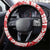 Know Your Status Red Ribbon Steering Wheel Cover Polynesian AIDS Awareness