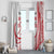 Know Your Status Red Ribbon Personalised Window Curtain Polynesian AIDS Awareness