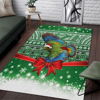 New Zealand Kea Bird Christmas Area Rug Maori Inspired Knitted Patterns