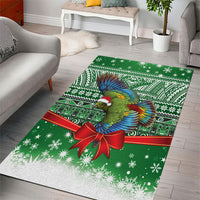 New Zealand Kea Bird Christmas Area Rug Maori Inspired Knitted Patterns