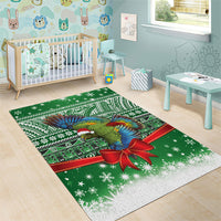 New Zealand Kea Bird Christmas Area Rug Maori Inspired Knitted Patterns
