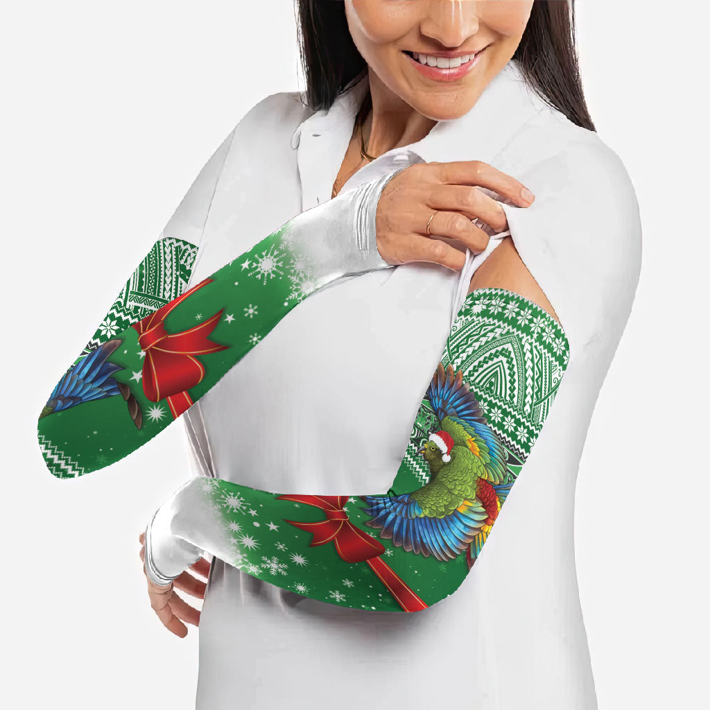 New Zealand Kea Bird Christmas Arm Sleeves Maori Inspired Knitted Patterns LT9 - Polynesian Pride