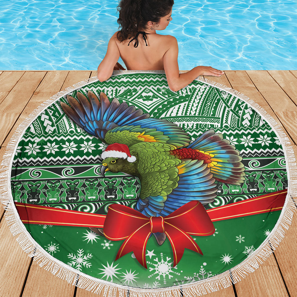 New Zealand Kea Bird Christmas Beach Blanket Maori Inspired Knitted Patterns