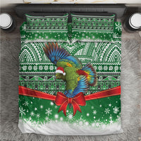 New Zealand Kea Bird Christmas Bedding Set Maori Inspired Knitted Patterns