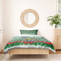 New Zealand Kea Bird Christmas Bedding Set Maori Inspired Knitted Patterns