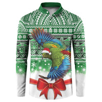 New Zealand Kea Bird Christmas Button Sweatshirt Maori Inspired Knitted Patterns